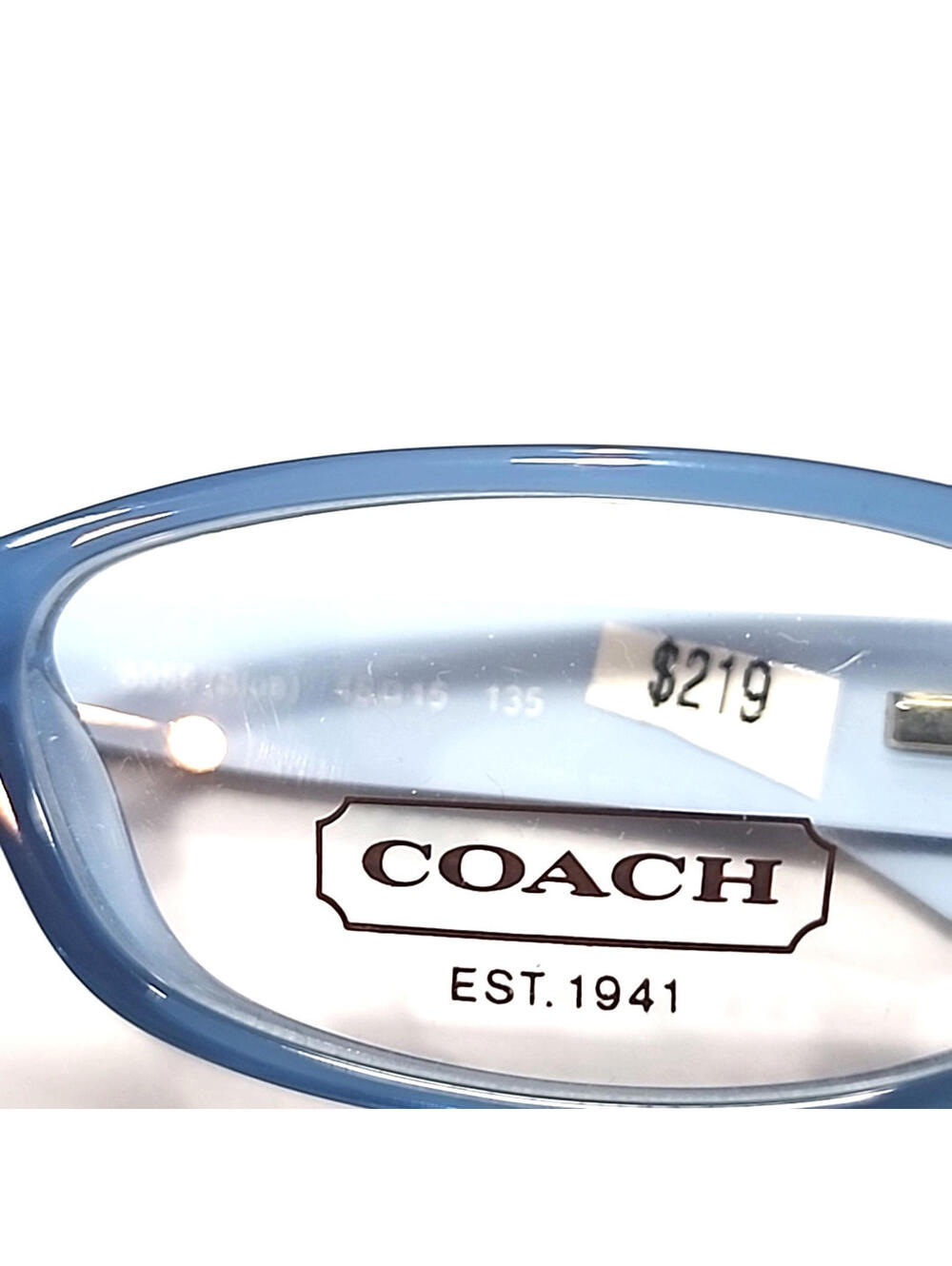 Coach HC6001 Emily 5056 Small Blue Rectangle Eyeglasses Frame 48-15 135 New - Picture 7 of 7